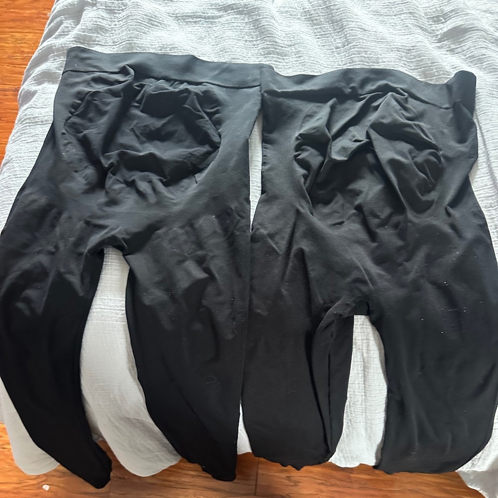 BLANQI Black Maternity Leggings - Supportive Belly Panel